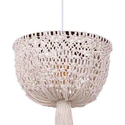 1 - Light Cream Unique/Statement Pendant