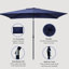 Shinetta 6,5 x 10 pi Parasol carré-910630944