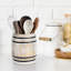 White Barrel Design Kitchen Cooking Utensil Holder