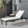 Centerview 74.4" Long Reclining Acacia Single Chaise with Cushions