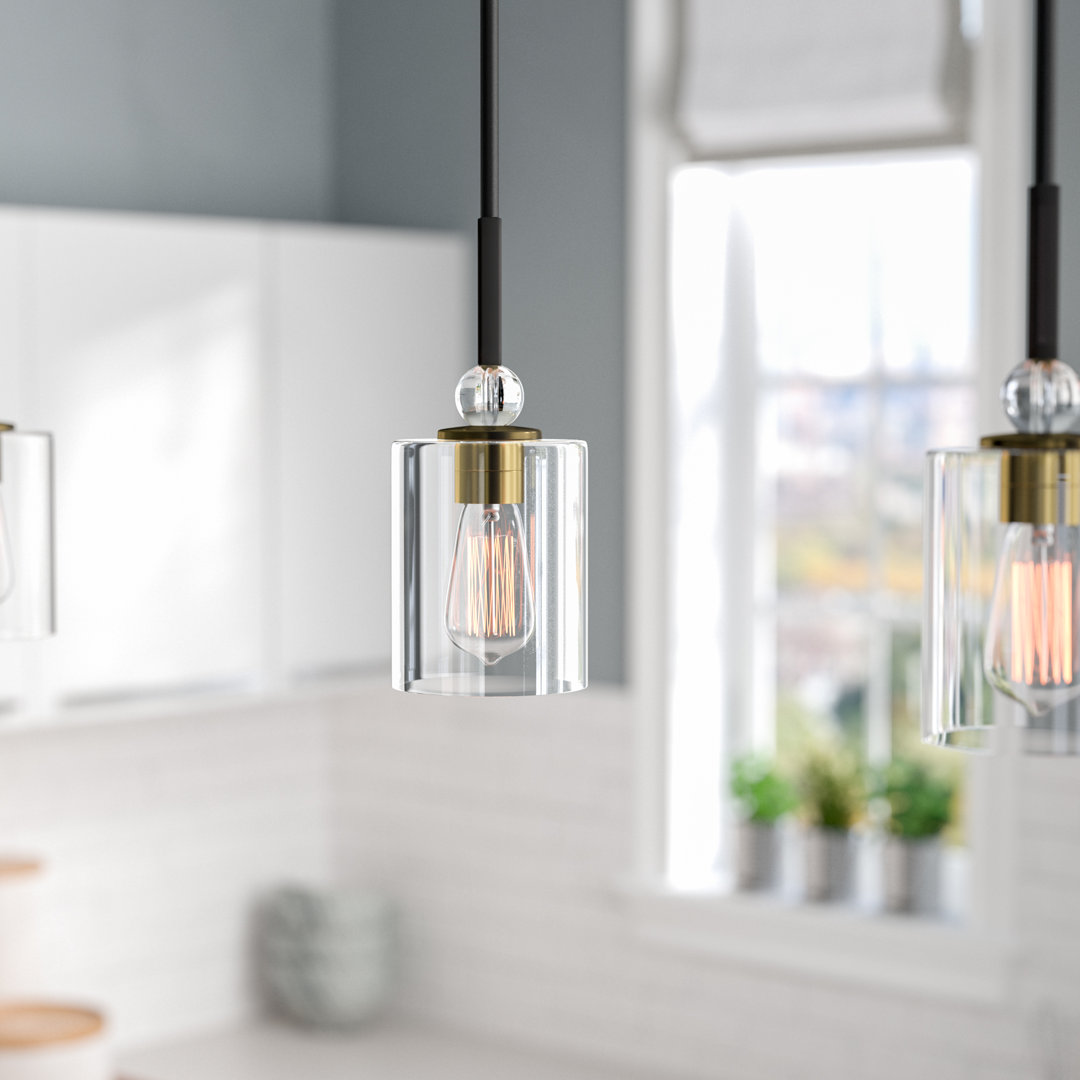 Ivy Bronx Friedman Clear Glass Pendant Light Ivy Bronx 