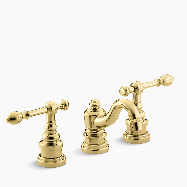 Robinet de salle de bain IV, Laiton poli éclatant