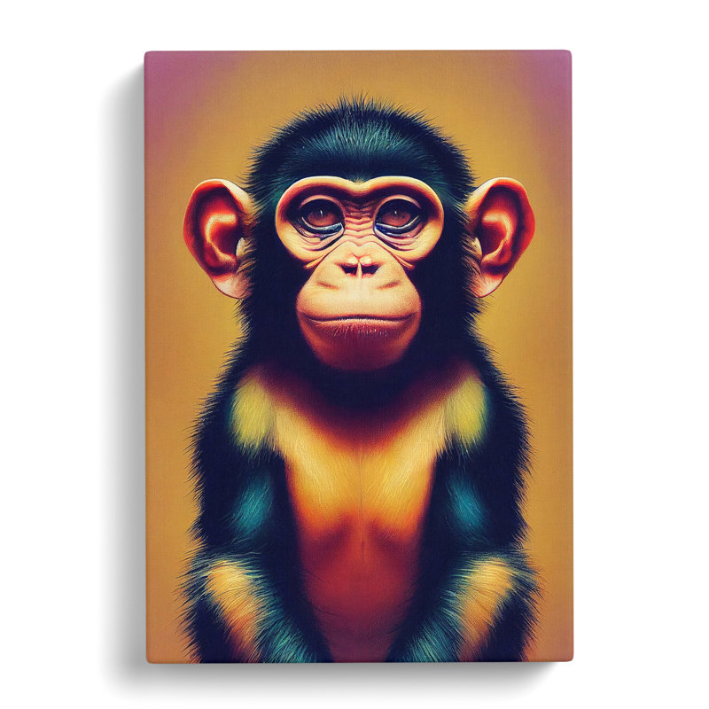 A Young Monkey No.2 - Wrapped Canvas, 60cm H x 40cm W