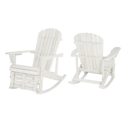 Chaise Adirondack berçante en bois massif Apsana