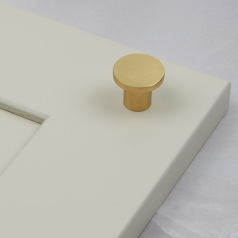 25mm Brushed Brass Disc Knob