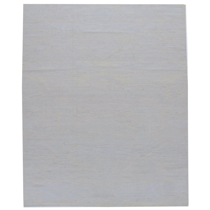 Cotton Area Rug in Ivory/Gray
