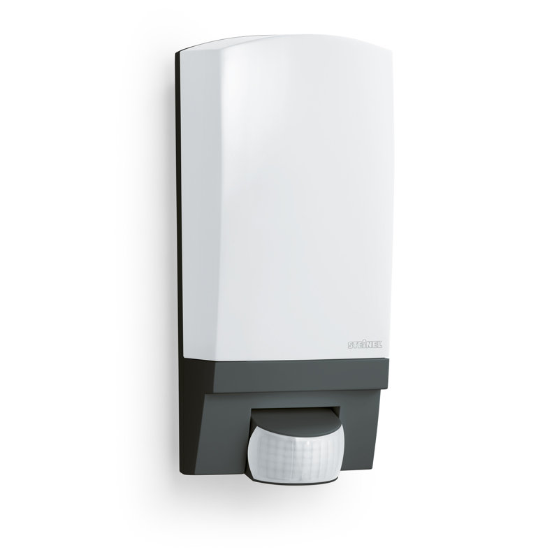 Outdoor Wall Light L 1 S with Motion Sensor incl. House Numbers E27, Black