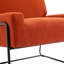 Fauteuil moderne incliné avec structure en métal-333645171