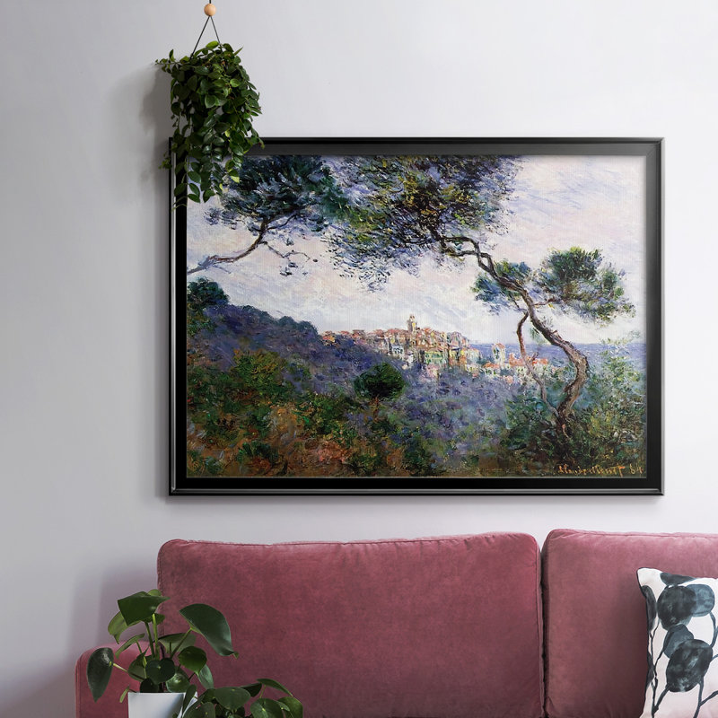 Bordviera, Italy, reproduction d'art sur toile, H 26 po x l 38 po x P 1,5 po, Noir