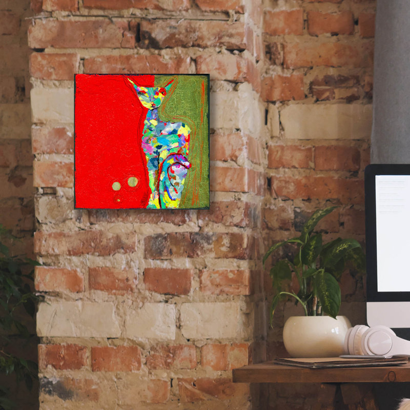 «Three Cent Attitude» par Wyanne, reproduction d'art sur toile, H 12 po x l 12 po x P 0,75 po