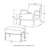 Mid-Century Modern Leatherette Accent Stool And Chair With Walnut Rubberwood Legs-139277629