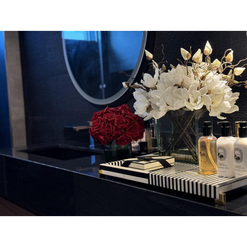 Magnolia Arrangement in Vase, White