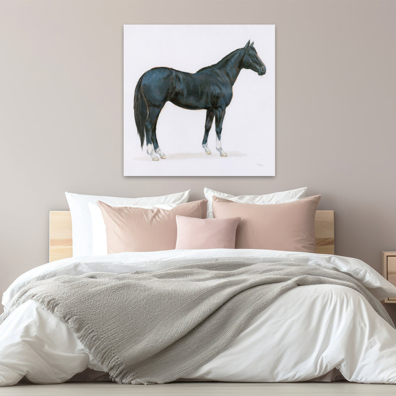 Black Horse Traditional Art, 32" H x 32" W