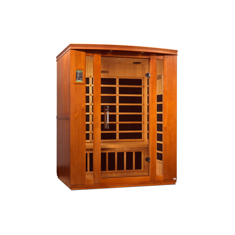 Dynamic Saunas 3 - Person Bluetooth Compatible FAR Infrared Sauna in Hemlock