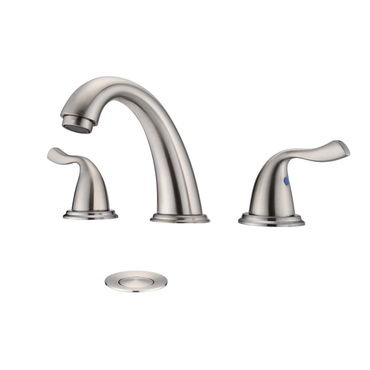 Carles Widespread 2-handle Bathroom Faucet with Drain Assembly