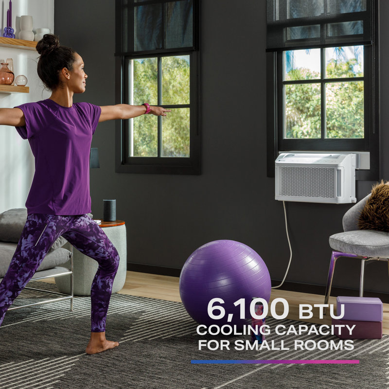 GE Profile ClearView 6,100 BTU Wi-Fi Connected Window Air Conditioner for 250 Sq. Ft., 6100 BTU