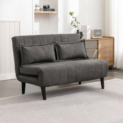 Nari 125.5Cm Linen Armless Sofa Bed