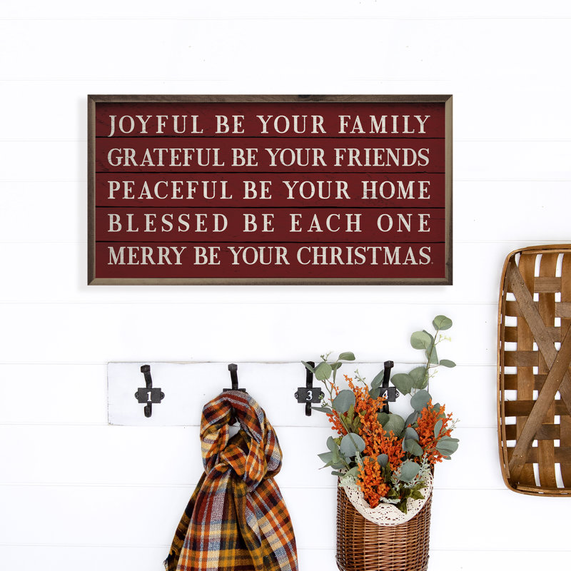 Merry Be Your Christmas - rouge, H 18 po x l 36 po