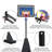 8.04Ft-10.01Ft Height Adjustable Basketball Hoop