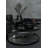 Elegant 18-Piece Ceramic Dinner Set, Black | 100% Antibacterial & Easy-Clean, Dishwasher Safe (up to 122°F) | Includes 6 Service Plates (11 in), 6 Cake Plates (8.7 in), 6 Bowls (5.9 in) | Resistant to Thermal Shock & Water Absorption