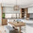 Marcus 4 - Light Wood Dimmable Drum Chandelier
