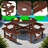 Evislandys Outdoor 8-Person Round Picnic Table with 4 Built-in Benches, Umbrella Hole-895438798