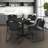 Regency Cain Square X-Base Breakroom Table & 4 Zeng Stack Chairs-73412898-73412899