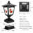 2 Pack Solar Lamp Post Cap Lights Christmas For Pathway Deck(Red Bird)