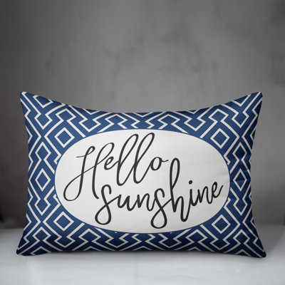 Hello Sunshine Outdoor Rectangular Pillow Cover and Insert