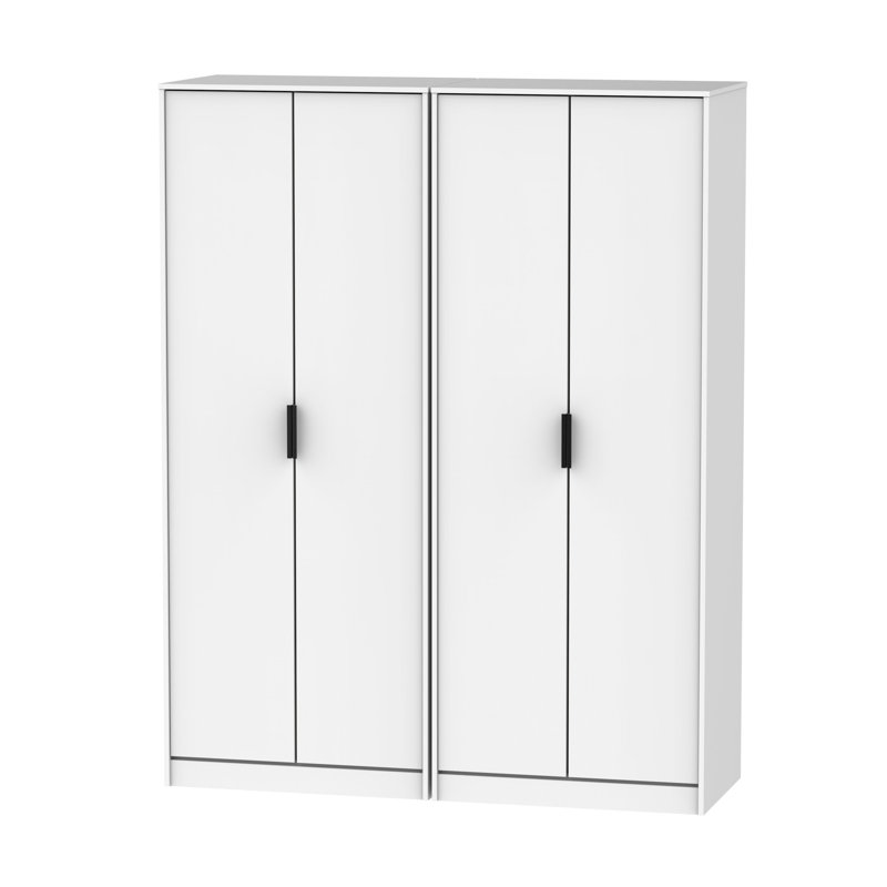 Turah Manufactured Wood Wardrobe, White Matt