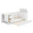 Twin Size Daybed With Trundle, Storage Arms And Charging Station,Wood Bed Frame For Bedroom-464934243
