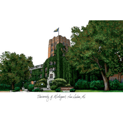 NCAA Campus Images Lithograph - Picture Frame Memorabilia Print on Paper