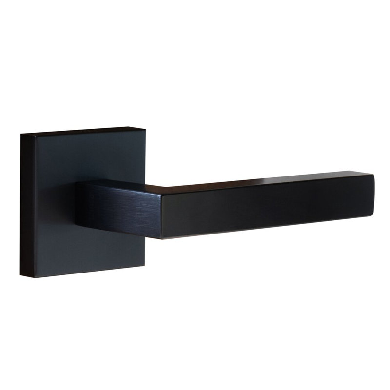 Full Double Dummy Door Lever Set, Satin Black, 10