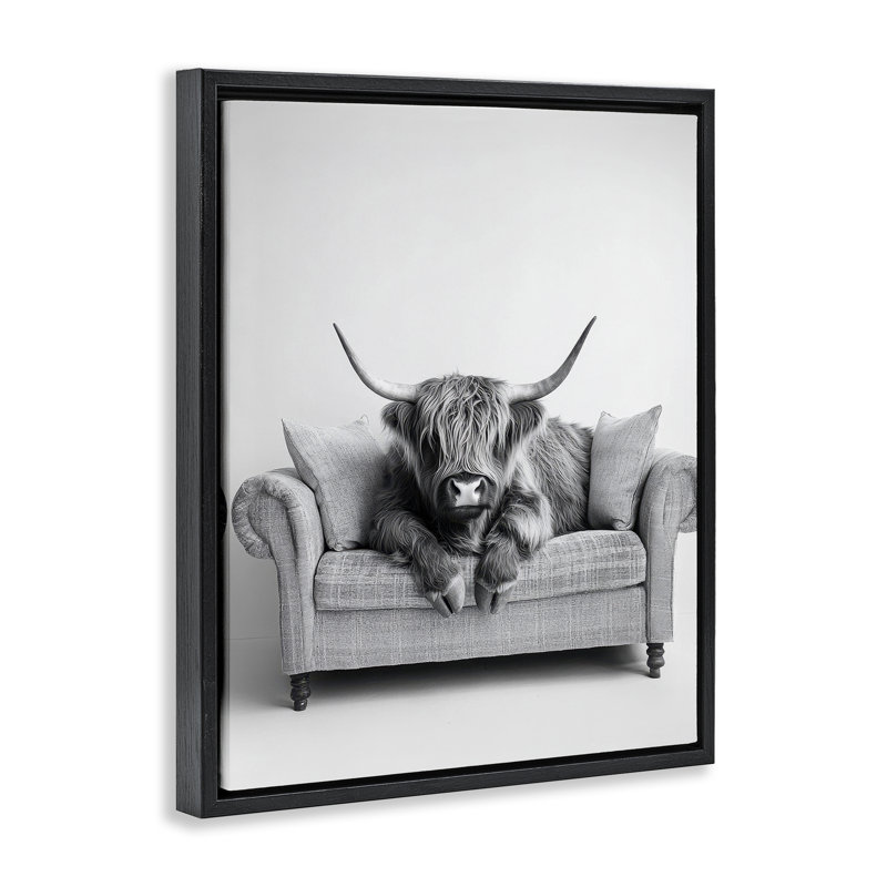 Art mural sur toile flottant Highland, Cadre flottant noir de jais, H 21 po x l 17 po