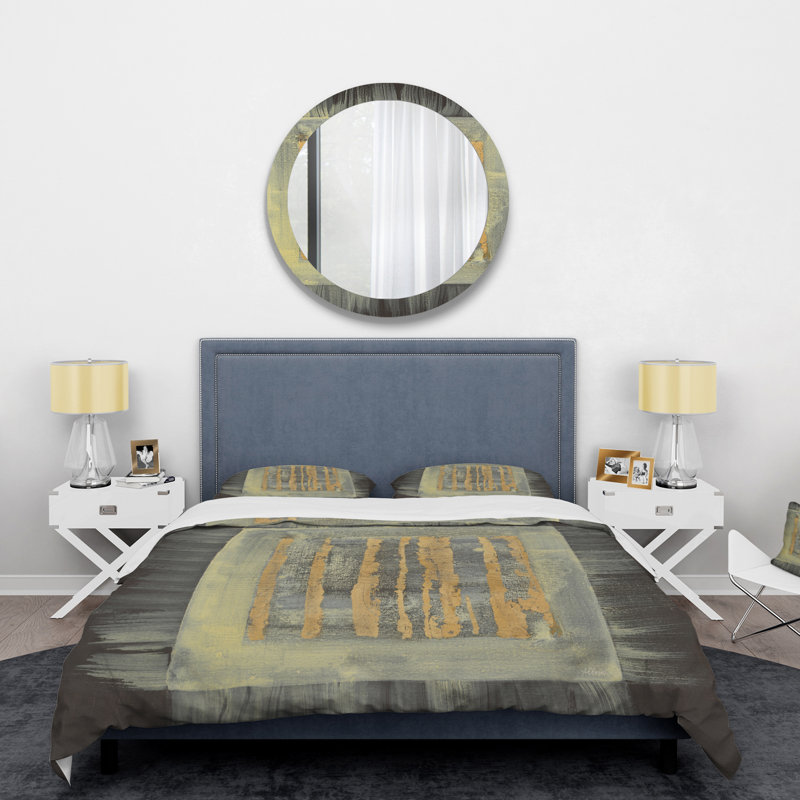 Glam Abstract II - Transitional Duvet Cover Set - Microfiber Polyester, King Duvet Cover + 2 Shams