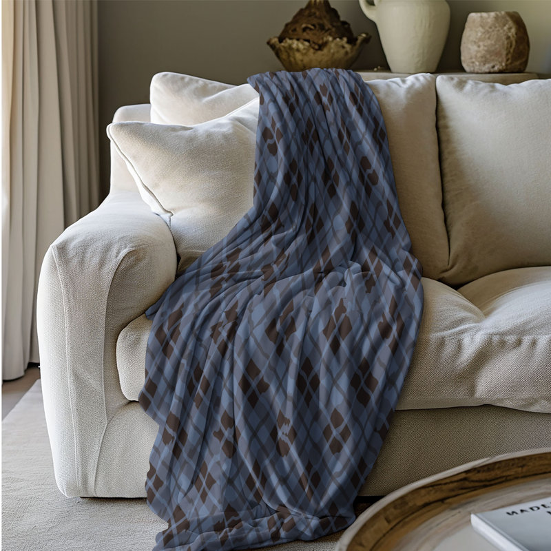Plaid brun - couverture sherpa de qualité supérieure 1 pièce, Lit simple