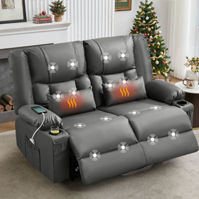Oversized Recliner Massage Loveseat With Heating