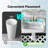 35.4" Tall White Rectangular Vitreous China Pedestal Bathroom Sink with Overflow