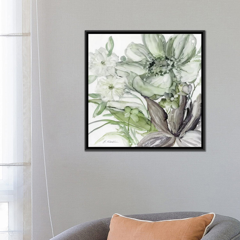 Verre de mer jardin II - vert 6 pièces, H 26 po x l 26 po, Toile tendue