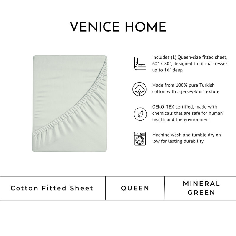 400 Thread Count Cotton Extra Deep Pocket Fitted Sheet - Hotel Luxury Single Fitted Sheet Only - Easily Fits 18" to 24" Mattress