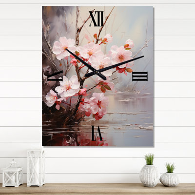 Horloge murale rose