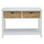 Console blanche à 2 tiroirs