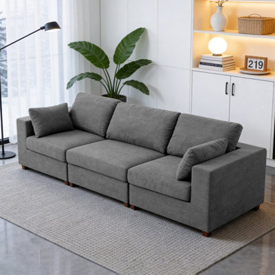 Canapé modulaire rembourré 3 pièces 3 pièces