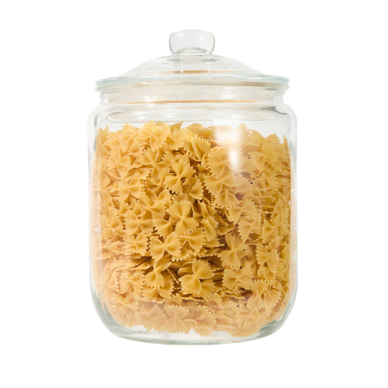  Pot en verre - 1 unité - pot de rangement en verre 2 gallons Vetri, avec couvercle, transparent, lavable au lave-vaisselle - contenant de rangement pour la farine, les grains de café, l'organisation de la cuisine