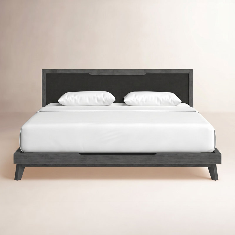 Lit en bois massif Glow, Grand, Gris délavé