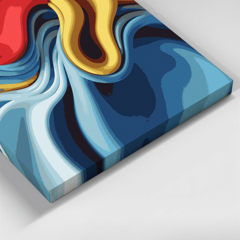 Art mural sur toile Biomorphic Abstraction 71, H 11 po x l 14 po