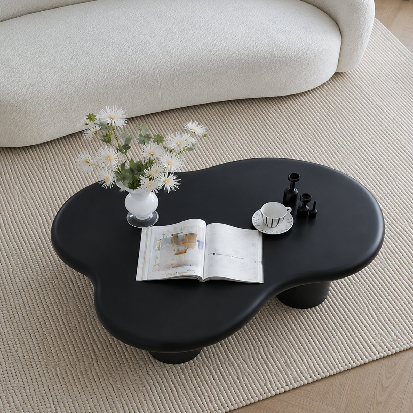 Allrich 48" Coffee Table, Black