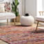 Tapis rouge / multicolore touffeté à la main Jymere-18100378
