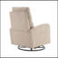 Fauteuil oscillant pivotant rembourré. Chaise à bascule pour chambre d'enfant en beige. Un sac gauche de style moderne.