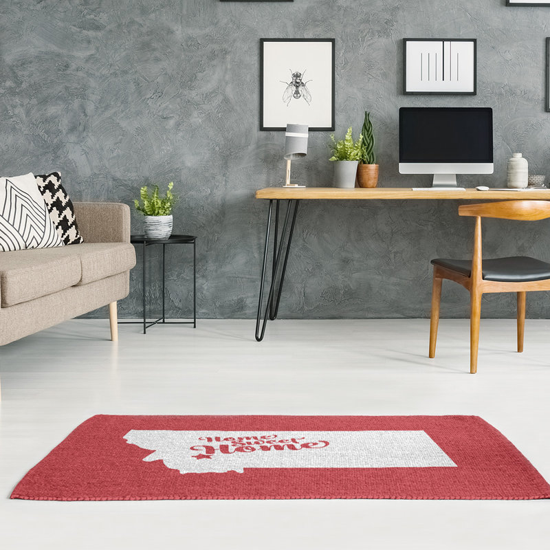 Tapis en coin rouge doux home Butte, Rectangle 5 pi x 7 pi